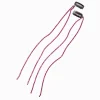 Pink Rhinestone Faux Hair Clip In Extensions - 2 Pack