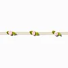 Pink Rose White Ribbon Choker Necklace