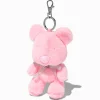 Pink Teddy Bear Plush Keychain