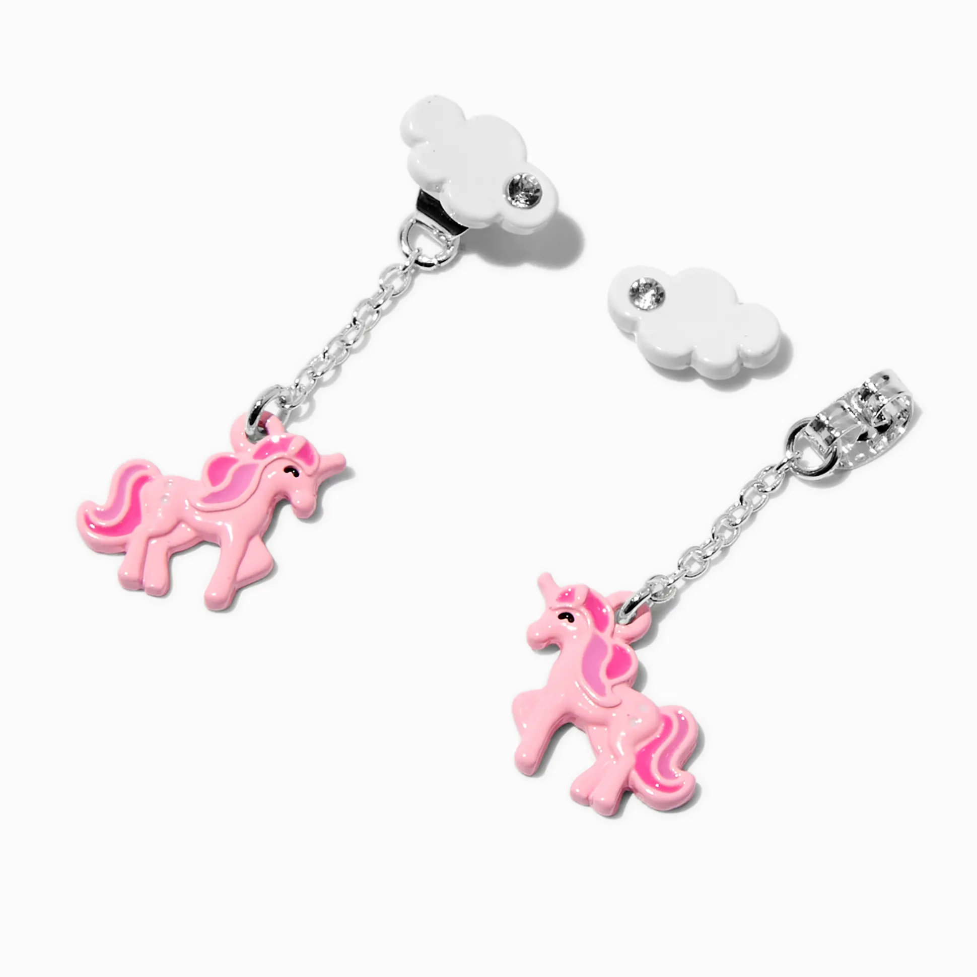Pink Unicorn & Cloud Drop Earrings