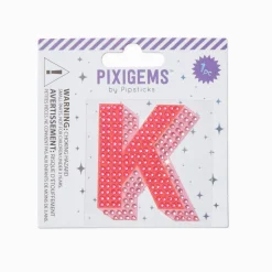 Pixigems™ by Pipstickers® Initial Sticker - K
