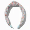 Pleated Blue Floral Knotted Headband