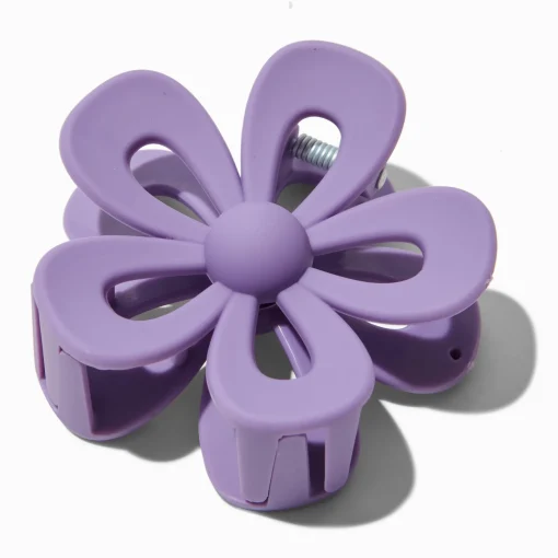 Plum Open Flower Hair Claw