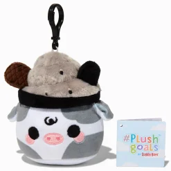 #Plush Goals by Cuddle Barn® 3'' Black Sesame Mooshake Plush Bag Clip