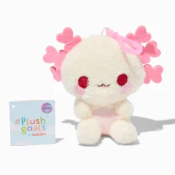 #Plush Goals by Cuddle Barn® Claire's Exclusive 5'' Perla the Precious Axolotl Plush Bag Clip