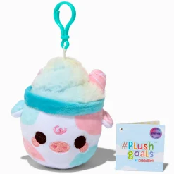 #Plush Goals by Cuddle Barn® Claire's Exclusive 3'' Cotton Candy Mooshake Plush Bag Clip