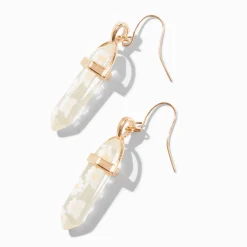 Pressed Daisies Mystical Gem Drop Earrings