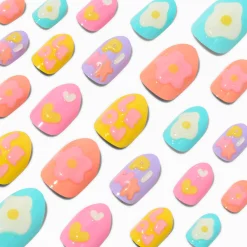 Puffy Icons Stiletto Press On Vegan Faux Nail Set - 24 Pack