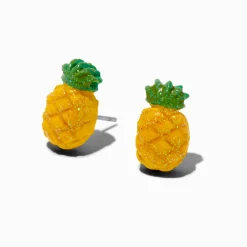 Puffy Pineapple Stud Earrings