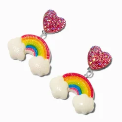 Puffy Rainbow Drop Earrings