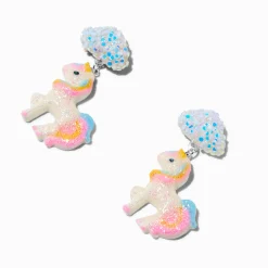 Puffy Unicorn Drop Earrings