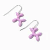 Purple Balloon Animal 0.5" Drop Earrings
