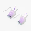 Purple Bubble Tea Drop Earrings