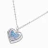 Purple Butterfly Locket Pendant Necklace
