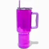 Purple Chrome Stainless Steel Handled Tumbler