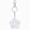 Purple Daisy Shaker Mirror Keychain