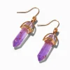 Purple Glow in the Dark Mystical Gem Drop Earrings