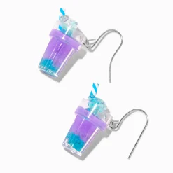 Purple Glow in the Dark 0.5" Gummy Bears® Drink Drop Earrings