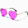 Purple Heart Rhinestone Sunglasses