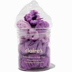 Purple Ice Cream Hair Ties & Scrunchies - 12 Pack