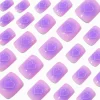 Purple Radiating Hearts Medium Square Vegan Faux Nail Set - 24 Pack
