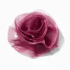 Purple Rosette Flower Hair Clip