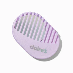 Purple Travel Mirror & Hair Comb