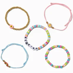 "Be Kind" Peace Seed Bead Bracelet Set - 5 Pack