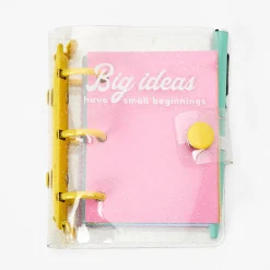 "Big Ideas Have Small Beginnings" Mini Glitter Journal Notebook