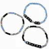 "Deja Vu" & "Brutal" Beaded Stretch Bracelets - 3 Pack