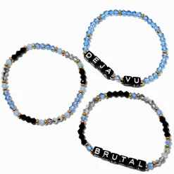 "Deja Vu" & "Brutal" Beaded Stretch Bracelets - 3 Pack