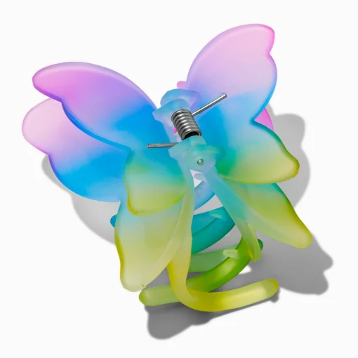 Rainbow Butterfly Frosted Hair Claw