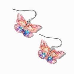 Rainbow Butterfly 0.5" Drop Earrings