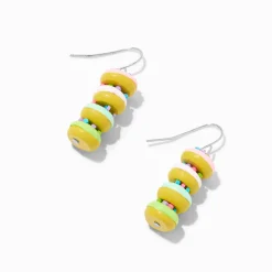 Rainbow Donut Stack Drop Earrings