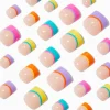 Rainbow French Tip Square Press On Vegan Faux Nail Set - 24 Pack