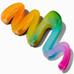 Rainbow Frosted Zig Zag Hair Claw