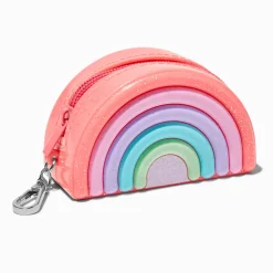 Rainbow Jelly Coin Purse Keychain