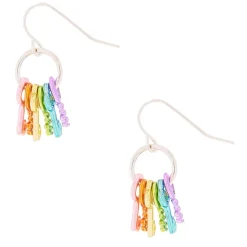Rainbow Keys Drop Earrings