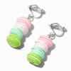 Rainbow Macaroons Clip-On Drop Earrings