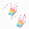 Rainbow 0.5" Bubble Tea Drop Earrings