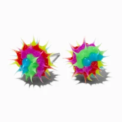 Rainbow Rave Spike Burst Stud Earrings