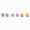 Rainbow Rave Spike Burst Stud Earrings - 3 Pack