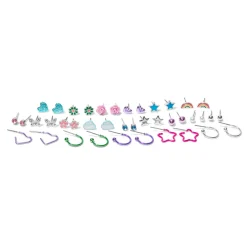 Rainbow Spring Icons Mixed Stud & Hoop Earrings - 20 Pack