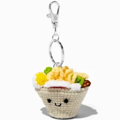Ramen Noodle Bowl Crocheted Keychain