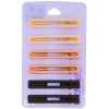 Rectangle Matte Neutral Hair Clips - 6 Pack