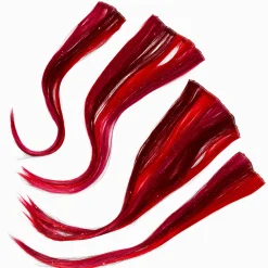 Red Tinsel Faux Hair Clip In Extensions - 4 Pack