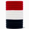 Red, White, & Black Hair Ties - 12 Pack