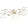 Rhinestone Flower Vine Hair Comb