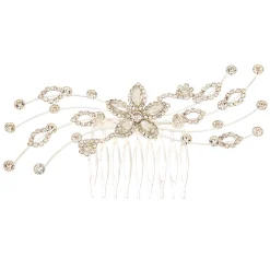 Rhinestone Flower Vine Hair Comb
