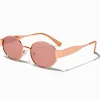Rose Gold Oval Sunglasses